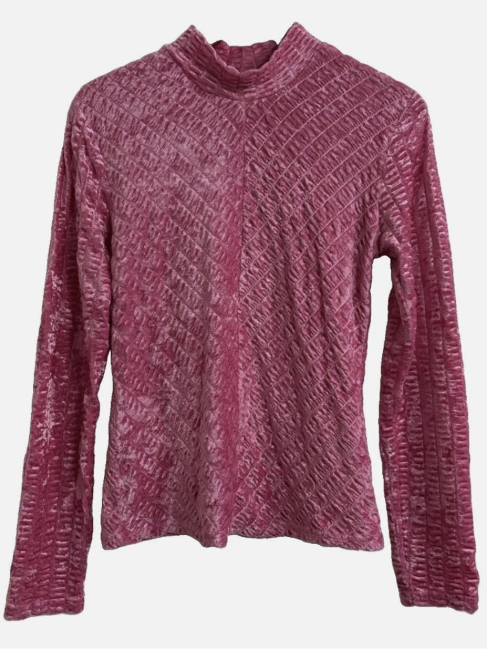 Share Vintage GUESS USA Romantic Pink Smocked Crushed Velvet SUPER RARE Top M